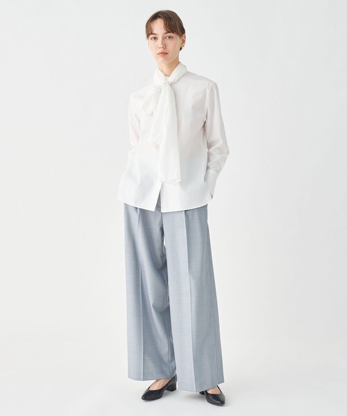 TOMORROWLAND collection(トゥモローランドコレクション)の「コンパクトブロード シフォンボウタイブラウス(シャツ/ブラウス・レディース・ホワイト・36)」の10枚目の写真