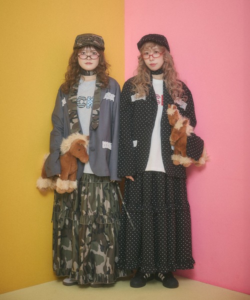 WC（ダブル シー）の「アソートパターンフリルハンチング（ハンチング/ベレー帽・レディース・ブラック系その他/ドット・FREE）」の16枚目の写真