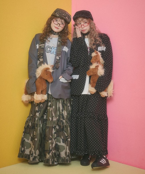 WC（ダブル シー）の「アソートパターンフリルハンチング（ハンチング/ベレー帽・レディース・ブラック系その他/ドット・FREE）」の17枚目の写真