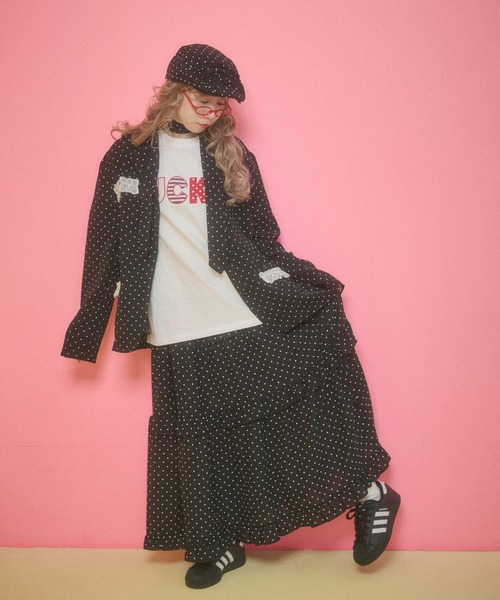 WC（ダブル シー）の「アソートパターンフリルハンチング（ハンチング/ベレー帽・レディース・ブラック系その他/ドット・FREE）」の13枚目の写真