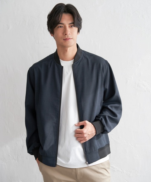 ikka（イッカ）の「【雑誌MonoMax4月号掲載】イージーケアリネンライクブルゾン「小泉孝太郎さん着用モデル」（ブルゾン・メンズ・チャコール/グレイッシュベージュ/ネイビー/グレー・M/L/XL/S）」の11枚目の写真