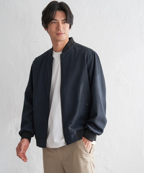 ikka（イッカ）の「【雑誌MonoMax4月号掲載】イージーケアリネンライクブルゾン「小泉孝太郎さん着用モデル」（ブルゾン・メンズ・チャコール/グレイッシュベージュ/ネイビー/グレー・M/L/XL/S）」の12枚目の写真