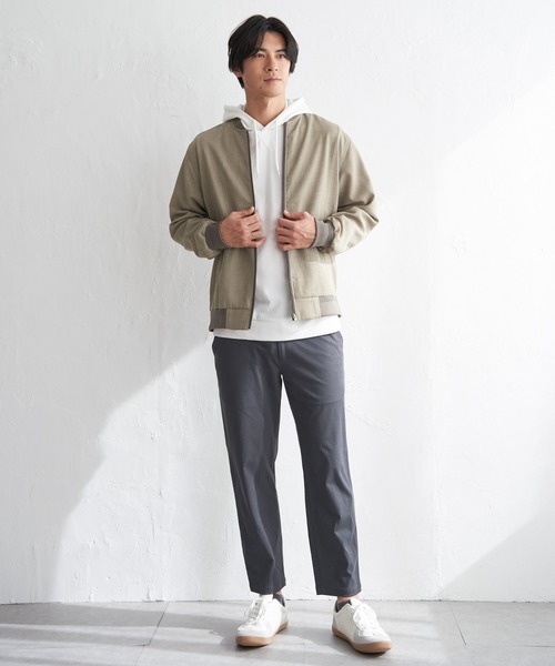 ikka（イッカ）の「【雑誌MonoMax4月号掲載】イージーケアリネンライクブルゾン「小泉孝太郎さん着用モデル」（ブルゾン・メンズ・チャコール/グレイッシュベージュ/ネイビー/グレー・M/L/XL/S）」の6枚目の写真