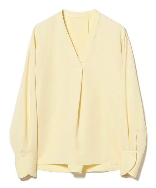 Demi-Luxe BEAMS（デミルクス ビームス）の「ストレッチ サテン ブラウス（シャツ/ブラウス・レディース・ホワイト/イエロー/ネイビー・ONE SIZE）」の9枚目の写真