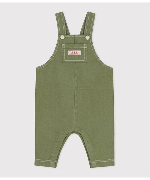 PETIT BATEAU(プチバトー)の「コットンリヨセルサロペット(サロペット/オーバーオール・キッズ・カーキ・18MONTH/12MONTH/24MONTH/36MONTH)」の1枚目の写真