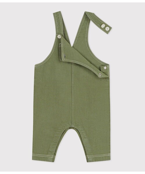 PETIT BATEAU(プチバトー)の「コットンリヨセルサロペット(サロペット/オーバーオール・キッズ・カーキ・18MONTH/12MONTH/24MONTH/36MONTH)」の2枚目の写真