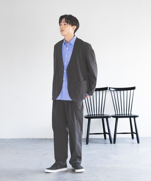 GLOBAL WORK(グローバルワーク)の「シーズンレステックシャツカーディガン/643134(ノーカラージャケット・メンズ・ブラック/チャコールグレー・SMALL/MEDIUM/LARGE/X-LARGE)」の16枚目の写真