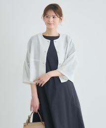 KATHARINE ROSS | 【KATHARINE ROSS】ラメメッシュ袖コクーンジャケット(ノーカラージャケット)