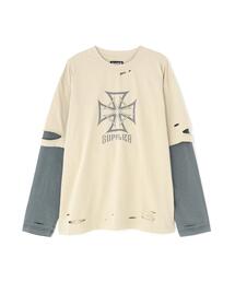 SUPPLIER（サプライヤー）の「SUPPLIER/サプライヤー/Dusty Iron Cross Layered Long Sleeve Tee（Tシャツ/カットソー）」