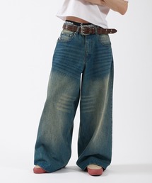 Perushu | WIDE STRAIGHT DENIM PANTS／ワイドストレートデニム(その他パンツ)