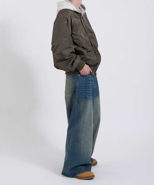 Perushu(ペルーシュ)の「WIDE STRAIGHT DENIM PANTS/ワイドストレートデニム(その他パンツ・メンズ・ブルー/ブラック・SMALL/LARGE/MEDIUM)」の9枚目の写真