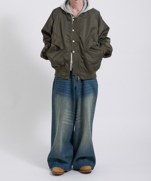 Perushu(ペルーシュ)の「WIDE STRAIGHT DENIM PANTS/ワイドストレートデニム(その他パンツ・メンズ・ブルー/ブラック・SMALL/LARGE/MEDIUM)」の10枚目の写真