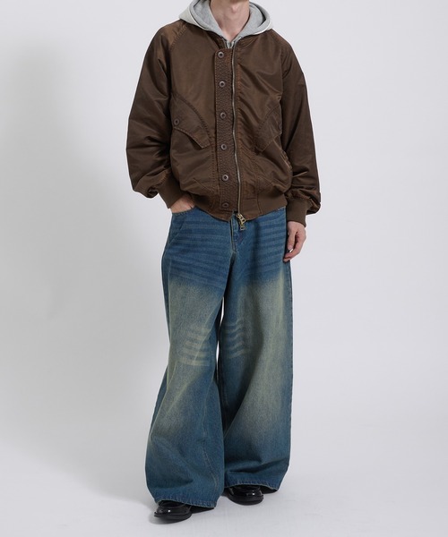Perushu(ペルーシュ)の「WIDE STRAIGHT DENIM PANTS/ワイドストレートデニム(その他パンツ・メンズ・ブルー/ブラック・SMALL/LARGE/MEDIUM)」の11枚目の写真