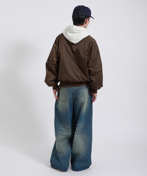 Perushu(ペルーシュ)の「WIDE STRAIGHT DENIM PANTS/ワイドストレートデニム(その他パンツ・メンズ・ブルー/ブラック・SMALL/LARGE/MEDIUM)」の12枚目の写真