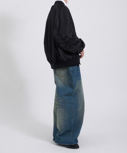 Perushu(ペルーシュ)の「WIDE STRAIGHT DENIM PANTS/ワイドストレートデニム(その他パンツ・メンズ・ブルー/ブラック・SMALL/LARGE/MEDIUM)」の15枚目の写真