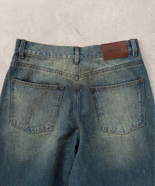 Perushu(ペルーシュ)の「WIDE STRAIGHT DENIM PANTS/ワイドストレートデニム(その他パンツ・メンズ・ブルー/ブラック・SMALL/LARGE/MEDIUM)」の19枚目の写真