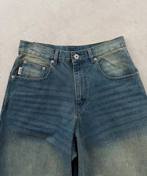 Perushu(ペルーシュ)の「WIDE STRAIGHT DENIM PANTS/ワイドストレートデニム(その他パンツ・メンズ・ブルー/ブラック・SMALL/LARGE/MEDIUM)」の18枚目の写真