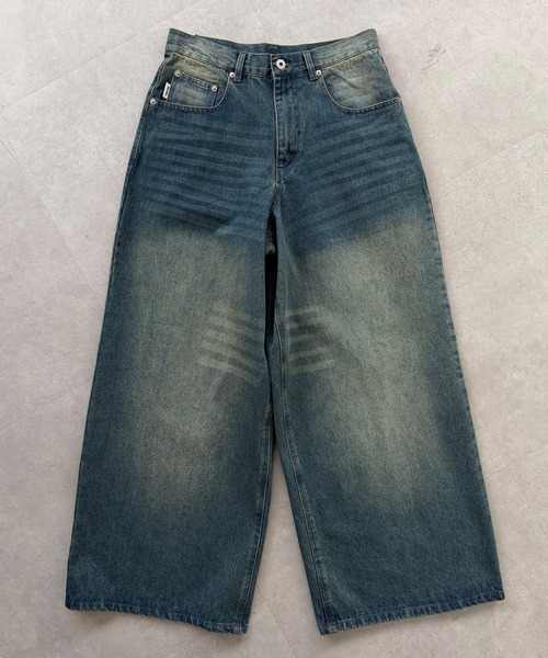 Perushu(ペルーシュ)の「WIDE STRAIGHT DENIM PANTS/ワイドストレートデニム(その他パンツ・メンズ・ブルー/ブラック・SMALL/LARGE/MEDIUM)」の22枚目の写真