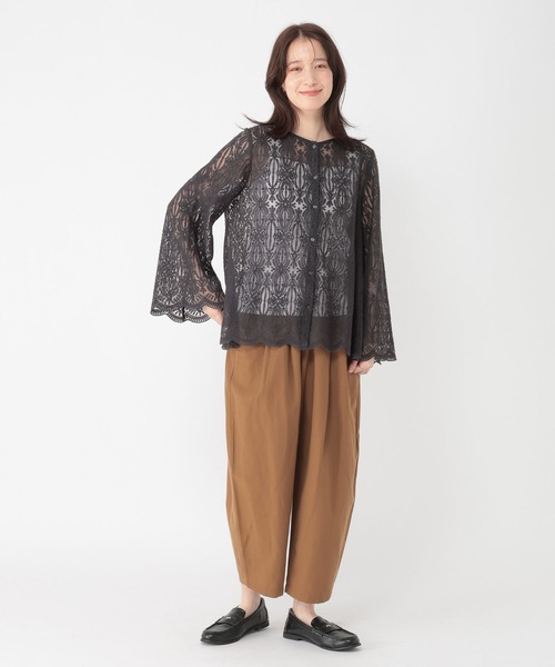 studio CLIP(スタディオクリップ)の「ベルスリーブレースブラウス(シャツ/ブラウス・レディース・カーキ/オフホワイト/チャコール・FREE)」の10枚目の写真