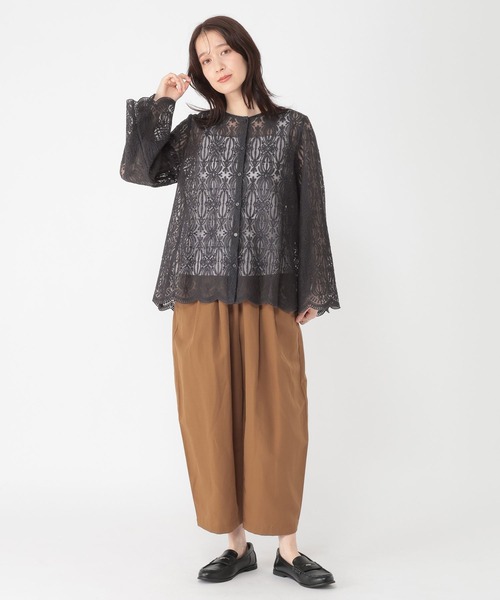 studio CLIP(スタディオクリップ)の「ベルスリーブレースブラウス(シャツ/ブラウス・レディース・カーキ/オフホワイト/チャコール・FREE)」の11枚目の写真