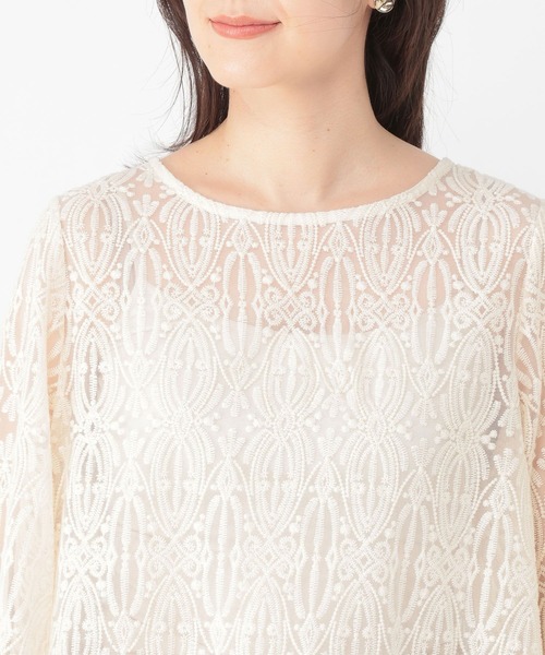 studio CLIP(スタディオクリップ)の「ベルスリーブレースブラウス(シャツ/ブラウス・レディース・カーキ/オフホワイト/チャコール・FREE)」の20枚目の写真