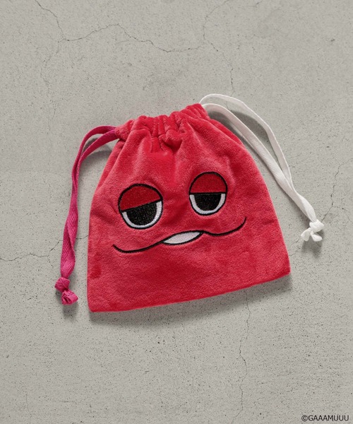 Me%（ミィパーセント）の「【ガチャピン・ムック/ガーとムー】キンチャクポーチ　650248（ポーチ・レディース・その他4/ホワイト/その他3/その他1・FREE）」の3枚目の写真