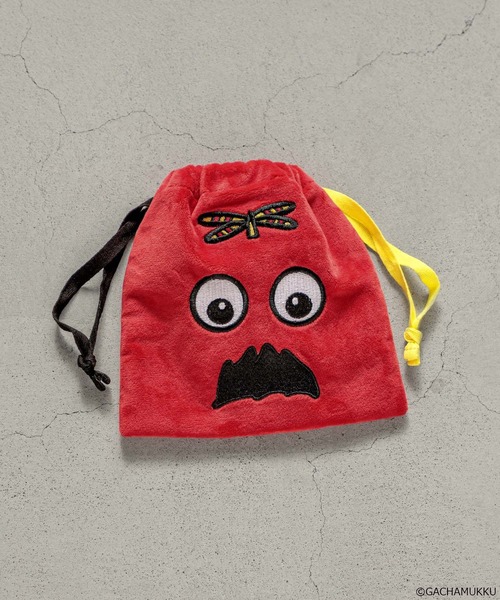 Me%（ミィパーセント）の「【ガチャピン・ムック/ガーとムー】キンチャクポーチ　650248（ポーチ・レディース・その他4/ホワイト/その他3/その他1・FREE）」の2枚目の写真