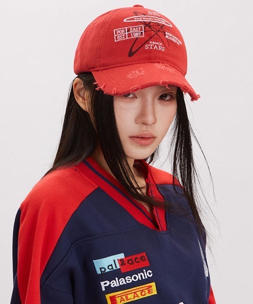 Ressaca（レサーカ）の「マルチ刺繍ロゴベースボールキャップ（キャップ・レディース・レッド/カモフラージュ/ブラック・FREE）」の4枚目の写真