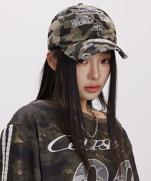 Ressaca（レサーカ）の「マルチ刺繍ロゴベースボールキャップ（キャップ・レディース・レッド/カモフラージュ/ブラック・FREE）」の5枚目の写真