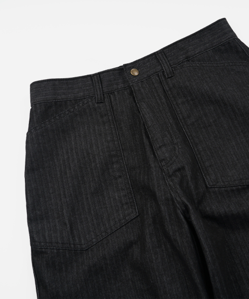 FRIZMWORKS（フリズムワークス）の「ARMY DENIM FATIGUE PANTS _ BLACK（デニムパンツ・メンズ・その他・SMALL/MEDIUM/LARGE/X-LARGE）」の4枚目の写真