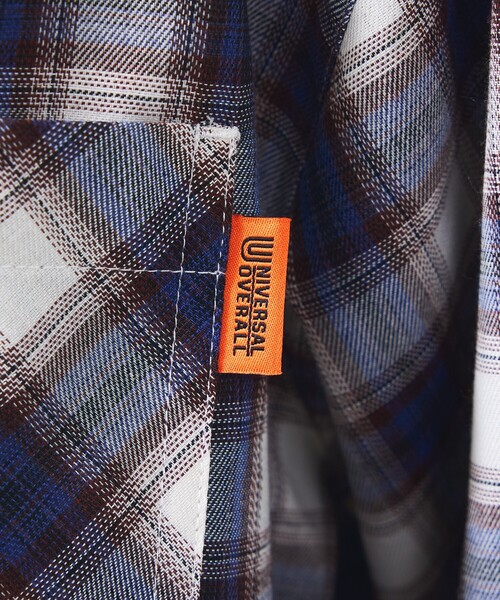 UNIVERSAL OVERALL（ユニバーサルオーバーオール）の「【UNIVERSAL OVERALL / ユニバーサルオーバーオール】オンブレチェック シャツ / ユニセックス/U2613190（シャツ/ブラウス・メンズ・ネイビー/グレー・M）」の10枚目の写真
