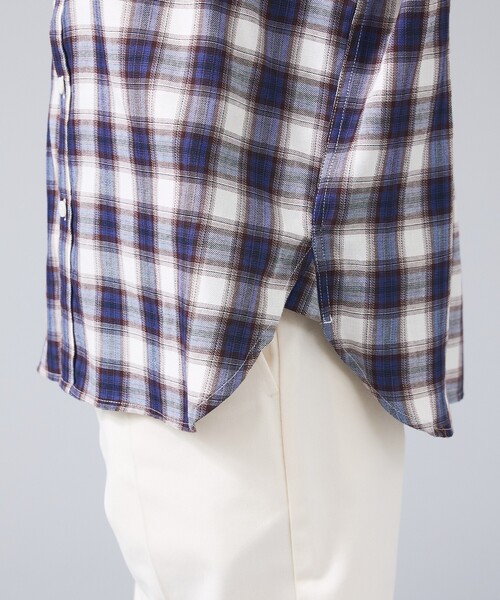 UNIVERSAL OVERALL（ユニバーサルオーバーオール）の「【UNIVERSAL OVERALL / ユニバーサルオーバーオール】オンブレチェック シャツ / ユニセックス/U2613190（シャツ/ブラウス・メンズ・ネイビー/グレー・M）」の12枚目の写真