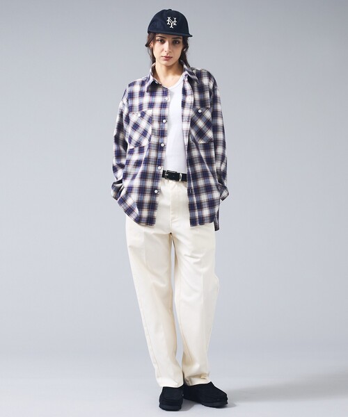 UNIVERSAL OVERALL（ユニバーサルオーバーオール）の「【UNIVERSAL OVERALL / ユニバーサルオーバーオール】オンブレチェック シャツ / ユニセックス/U2613190（シャツ/ブラウス・メンズ・ネイビー/グレー・M）」の15枚目の写真