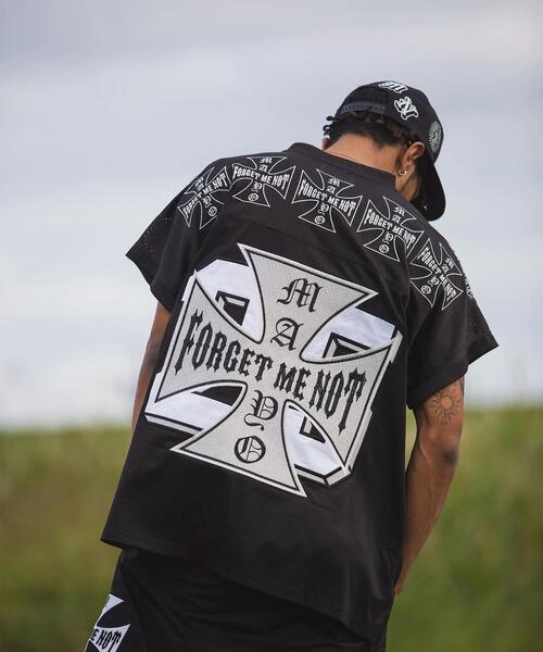 ROYAL FLASH（ロイヤルフラッシュ）の「MAYO/メイヨー/刺繍ゲームシャツ（Tシャツ/カットソー・メンズ・ブラック・M）」の4枚目の写真
