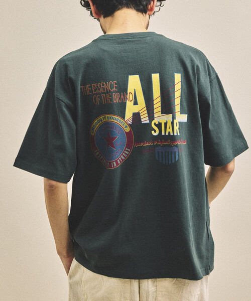 CONVERSE（コンバース）の「CONVERSE/コンバース 別注 アーカイブグラフィック TEE（Tシャツ/カットソー・メンズ・グレー/ブラック/グリーン/ホワイト系その他/ホワイト/ネイビー・MEDIUM/SMALL/LARGE）」の5枚目の写真