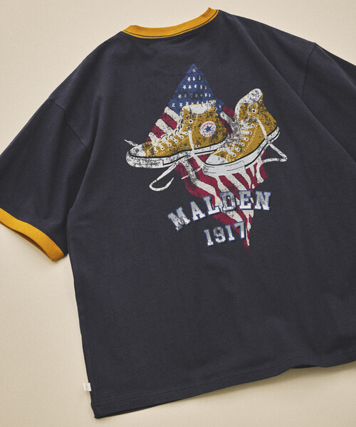 CONVERSE（コンバース）の「CONVERSE/コンバース 別注 アーカイブグラフィック TEE（Tシャツ/カットソー・メンズ・グレー/ブラック/グリーン/ホワイト系その他/ホワイト/ネイビー・MEDIUM/SMALL/LARGE）」の18枚目の写真