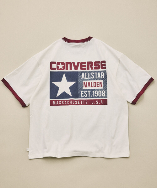 CONVERSE（コンバース）の「CONVERSE/コンバース 別注 アーカイブグラフィック TEE（Tシャツ/カットソー・メンズ・グレー/ブラック/グリーン/ホワイト系その他/ホワイト/ネイビー・MEDIUM/SMALL/LARGE）」の22枚目の写真