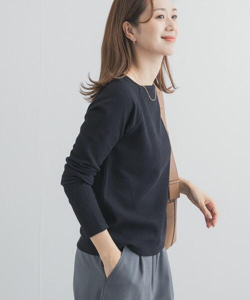 URBAN RESEARCH DOORS(アーバンリサーチドアーズ)の「スクエアネックプルオーバー(Tシャツ/カットソー・レディース・ライトベージュ/ブラック・FREE)」の2枚目の写真