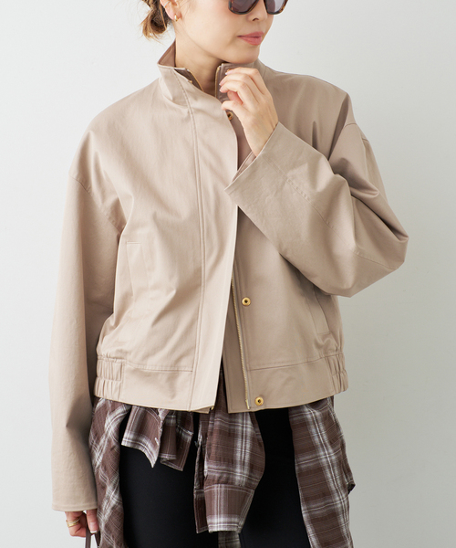 Deuxieme Classe（ドゥーズィエムクラス）の「Stand Collar ブルゾン（その他アウター・レディース・ベージュ・FREE）」の2枚目の写真