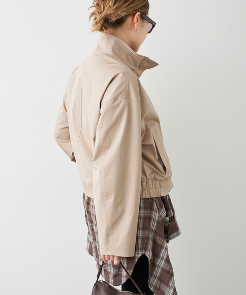 Deuxieme Classe（ドゥーズィエムクラス）の「Stand Collar ブルゾン（その他アウター・レディース・ベージュ・FREE）」の4枚目の写真