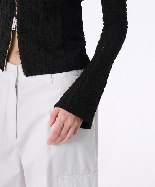 MUSINSA STANDARD WOMAN（ムシンサスタンダードウーマン）の「ウィメンズチェックレーススリムジャケット[ブラック]（その他アウター・レディース・その他・X-SMALL/SMALL/MEDIUM/LARGE）」の5枚目の写真