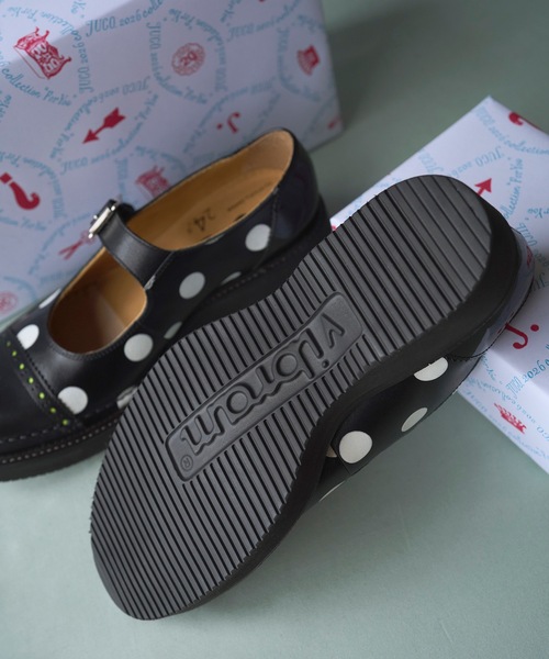 JUCO.（ジュコ）の「フォーユーストラップシューズ（ブーツ・レディース・ブラック×ホワイト・23cm/23.5cm/24cm/24.5cm/25cm）」の8枚目の写真