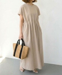 aquagarage（アクアガレージ）の「リネンライクウエストタックワンピース（ワンピース）」