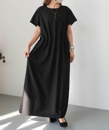 aquagarage（アクアガレージ）の「リネンライクウエストタックワンピース（ワンピース）」