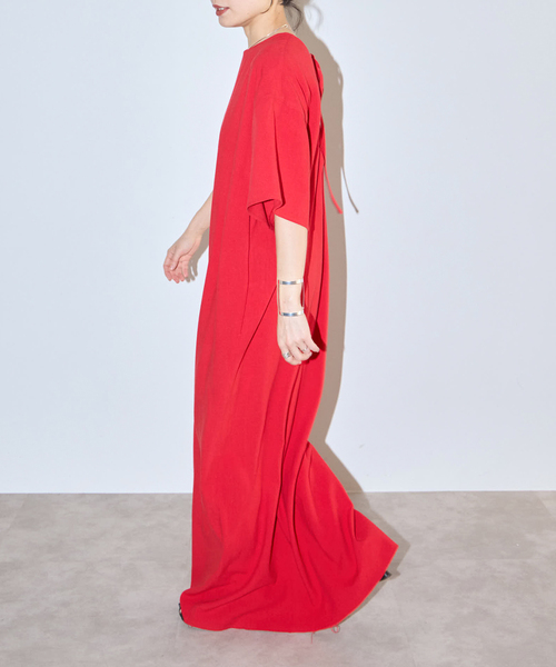 CITYSHOP（シティーショップ）の「LACE UP DRESS：ワンピース（ワンピース・レディース・ブラック/レッド・36/38）」の5枚目の写真