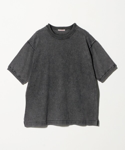 RYE TENDER(ライテンダー)の「<RYE TENDER>SUNRAY TEE サンレイティー ニットT 半袖ニット(ニット/セーター・メンズ・ブラック/ネイビー・2/1)」の1枚目の写真