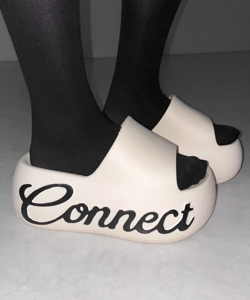 me+em select(ミームセレクト)の「レタリングロゴ厚底スライドサンダル / lettering logo platform slide sandals(サンダル・レディース・アイボリー/ブラック/ピンク・LARGE/MEDIUM/SMALL)」の16枚目の写真