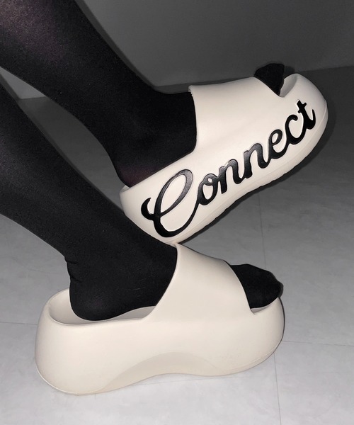 me+em select(ミームセレクト)の「レタリングロゴ厚底スライドサンダル / lettering logo platform slide sandals(サンダル・レディース・アイボリー/ブラック/ピンク・LARGE/MEDIUM/SMALL)」の18枚目の写真