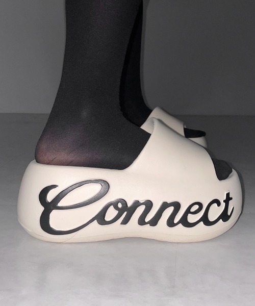 me+em select(ミームセレクト)の「レタリングロゴ厚底スライドサンダル / lettering logo platform slide sandals(サンダル・レディース・アイボリー/ブラック/ピンク・LARGE/MEDIUM/SMALL)」の19枚目の写真