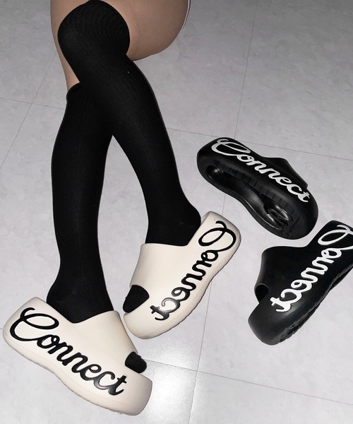 me+em select(ミームセレクト)の「レタリングロゴ厚底スライドサンダル / lettering logo platform slide sandals(サンダル・レディース・アイボリー/ブラック/ピンク・LARGE/MEDIUM/SMALL)」の21枚目の写真